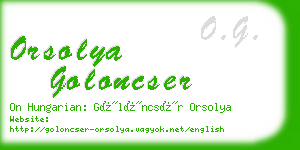 orsolya goloncser business card